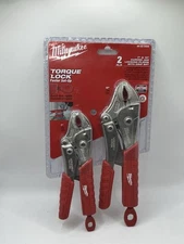 MILWAUKEE 48-22-3407 2pc 7" & 10" CURVED JAW LOCKING PLIERS WITH GRIP SET ~NEW~