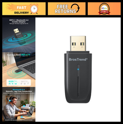 2-in-1 USB WiFi Bluetooth Adapter, AX900 WiFi 6 + BT 5.4, Dual Band Dongle for P