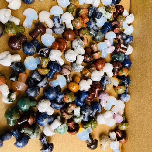 5pc MIX Wholesale Natural Crystal Mushroom/Hand Carved Quartz Crystal Healing - Picture 2 of 12
