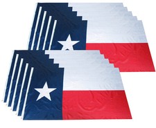 2x3 ft TEXAS State Flag Lone Star Grommets TX Flag b,  Wholesale lot, 10 Pack