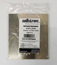 Sellstrom Gold Coated Welding Polycarbonate Filter Plate 4-1/2 x 5-1/4 18711