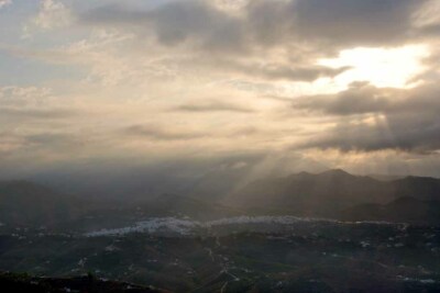 Frigiliana Sonnenaufgang Andalusien Costa del Sol Spanien Foto Bild