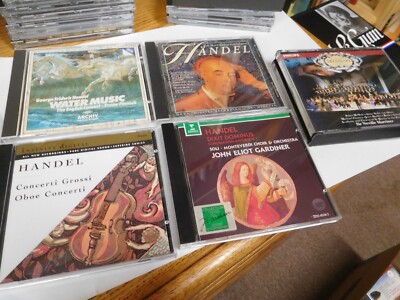 Handel 6 CDs  (Messiah, Concerto Grossi Dixit Dominus, etc)  VG+
