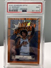 2020-21 Ja Morant Panini Donruss Optic My House! Orange Prizm /39 PSA Grizzlies
