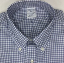 Brooks Brothers The Original Polo Shirt Regular Fit 16,16.5 32-36 Blue NWT 118.0