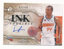SEAN SINGLETARY 2009-10 SP SIGNATURE EDITION INK CREDIBLE #I-SS SP AUTO #025/499