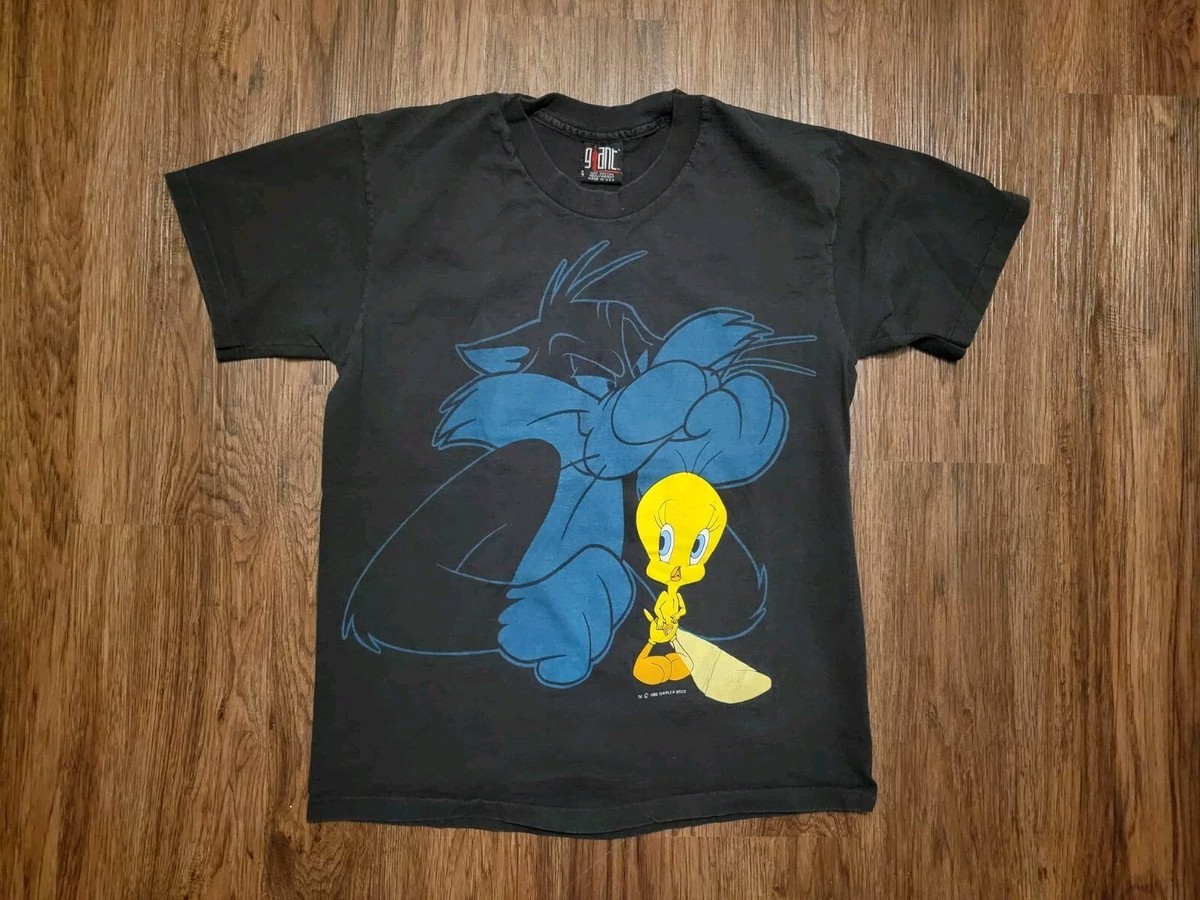 90s 鬼フェード ルーニーチューンズ ©1996 タンクトップ XL Tシャツ 90s ハーレーダビッドソン プリントTシャツ 鬼フェード XL 黒