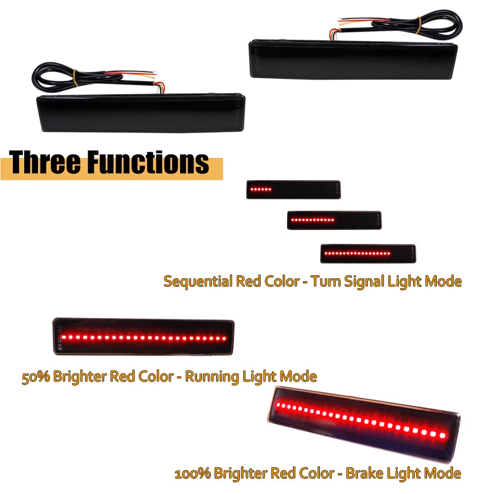 Luces de señal secuencial LED traseras reflector de humo para Honda Pilot 2006-2008 Foto 2 de 4