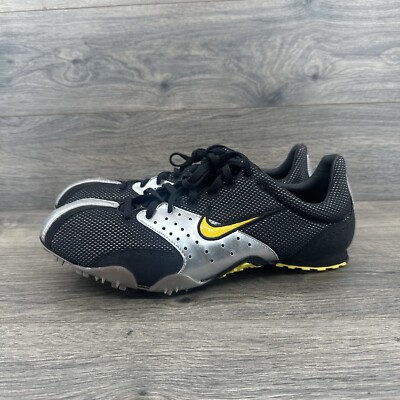 Nike Rival MD Track Spikes Shoes Size 14 Black Gray Yellow
