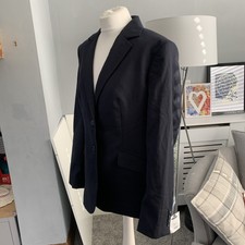 Brook Taverner Wardrobes Navy Blue Suit Jacket Size 18l Vented Work Blazer