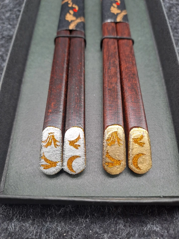 Ohashi exl. original japanische Esstäbchen Usagi im Set Urushi Handwerkskunst - Bild 3 von 4