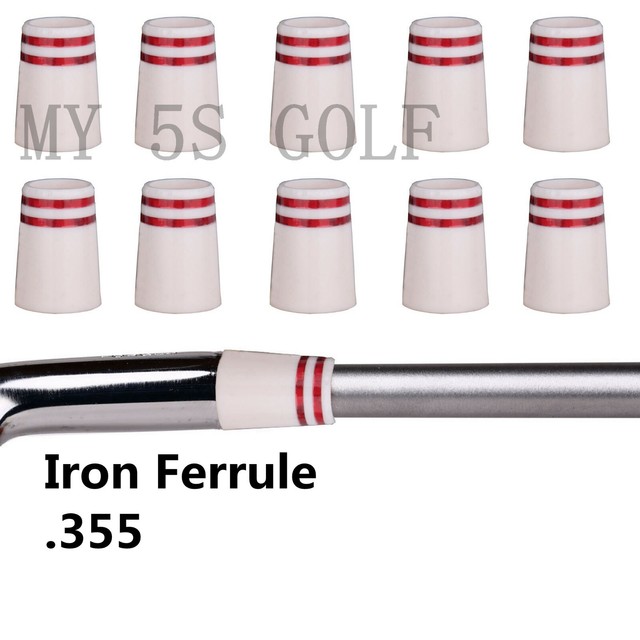 Golf Iron Ferrule .355 Taper Tip Iron and Wedge Golf Ferrule Red Trim