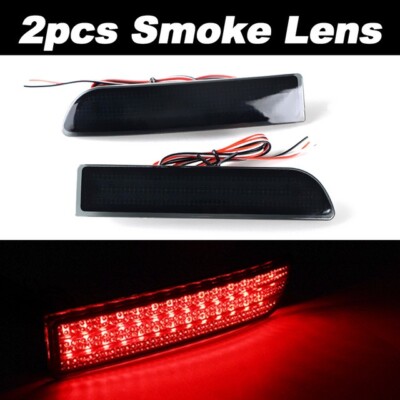 2x Black Lens LED Bumper Reflector Brake Light For Alphard Estima RAV4 Scion xD
