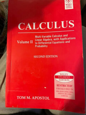 CALCULUS, VOLUME II, 2ND ED