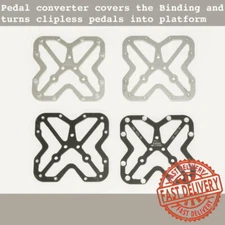 Bike Pedal Converter Covers the Turns Clipless and Binding Pedals into platform