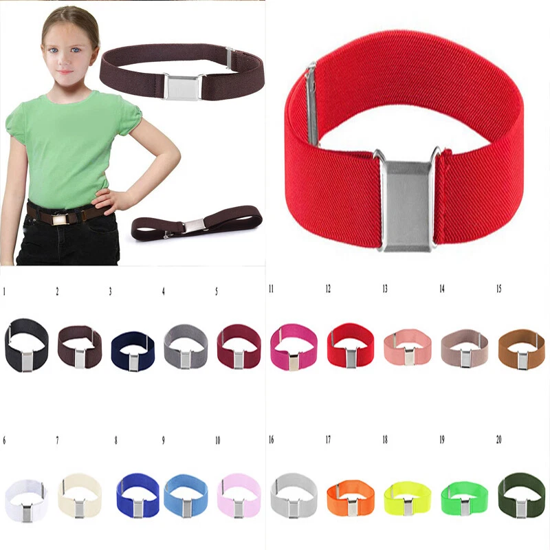 Children Kids Stretch Waist Belt Strap Adjustable Boys Girls Belt Waistband  US