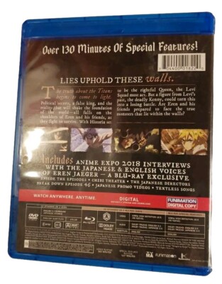 Attack on Titan: Season Three - Part 1 4Disc Episodes 38-49 (Blu