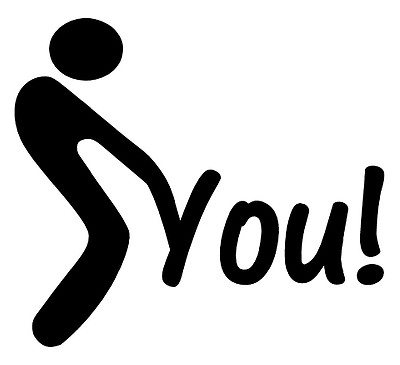 F**K YOU! Vinyl Decal Sticker Car Window Wall Bumper Screw ...
