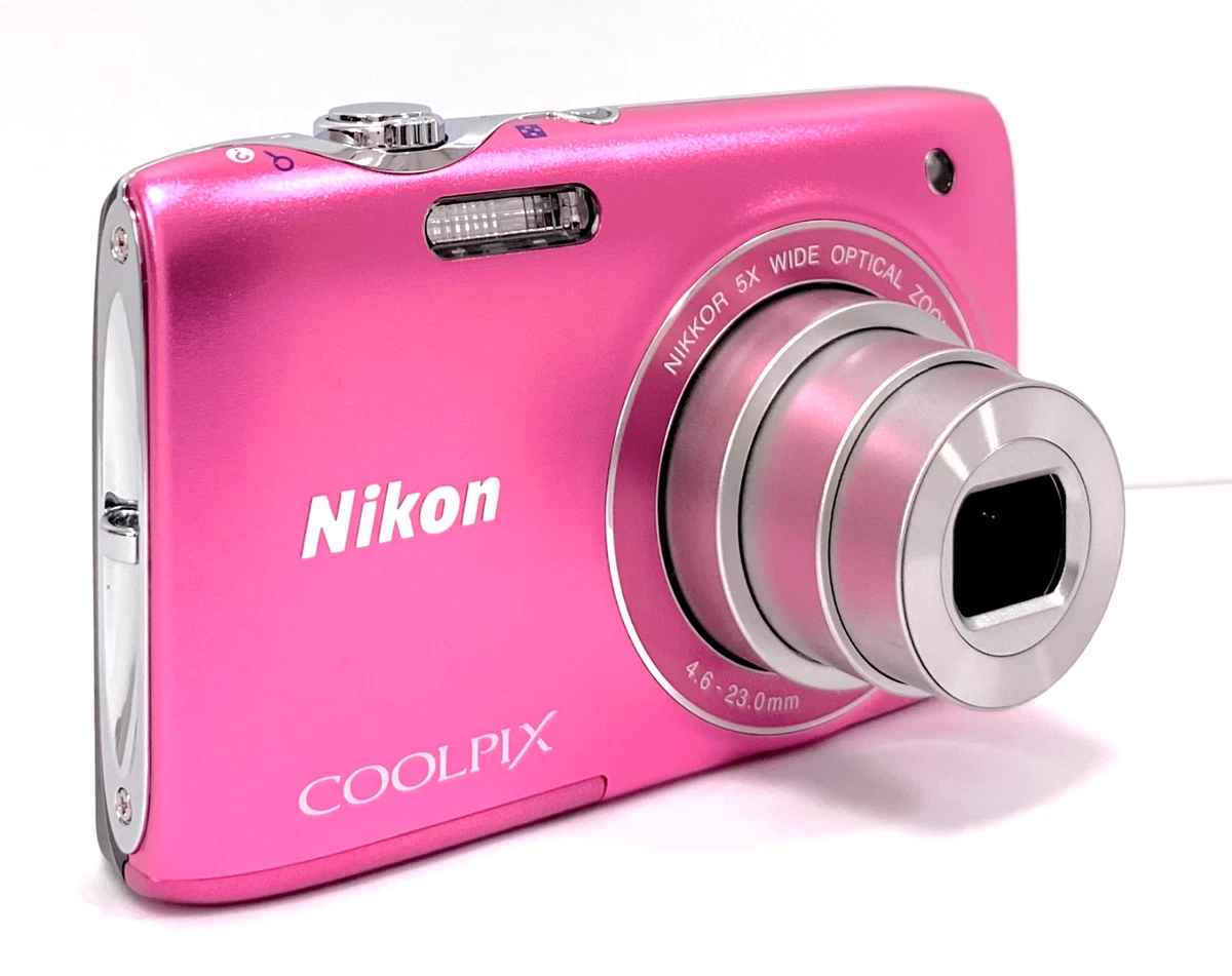Top Mint] Nikon Digital Camera freshPink CoolPix S3100 5.0x