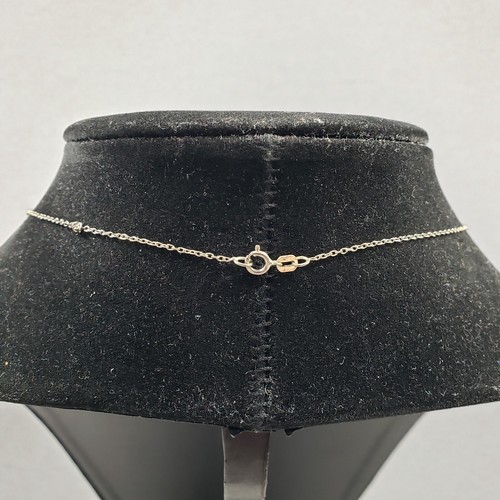 Star Pendent Chain Necklace 925 Silver Cubic Zirconia Modernist Bohemian 18" - Picture 5 of 12