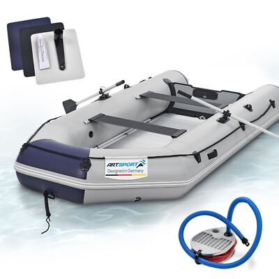 Schlauchboot Sportboot Angelboot 380cm Aluboden Paddelboot Ruderboot ArtSport 