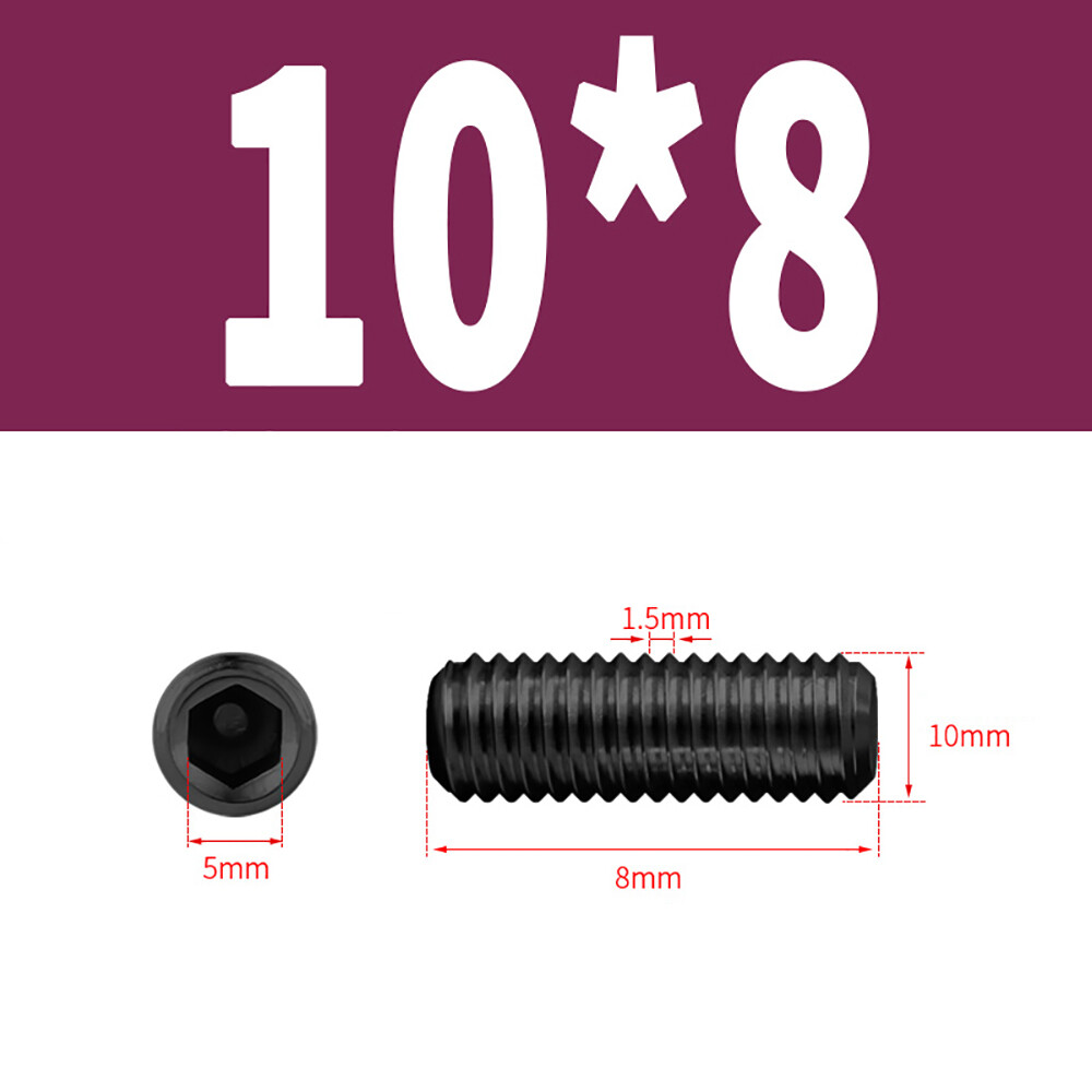 M10 - M24 Socket Cup Point Grub Screws Hex Allen Set Screws 12.9 Black DIN 916