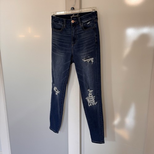 Afluck Damen Distressed Denim Stretch blau Jeans Damengröße 6 Baumwollmischung - Bild 3 von 6