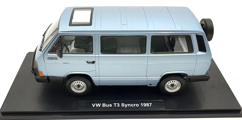 KK Scale 1/18 Scale Diecast KKDC180964 VW Bus T3 Syncro 1987 Silver Blue - Photo 4/4