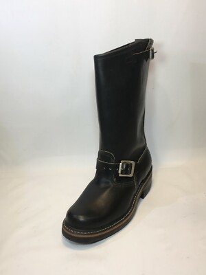 WALKER BLACK LEATHER ENGINEER MOTORCYCLE BOSS BOOTS MENS SIZE