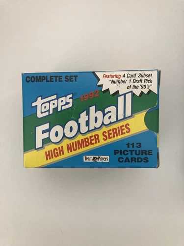 1992 Topps Football High Number Series 113 Cards + 4 Card Subset Open Box