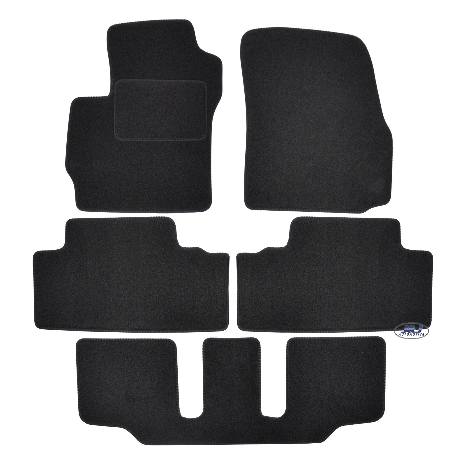 Tapis de sol en velours noir sur mesure pour Mazda 5 de 2005 à 2010 ensemble de 5 pièces
