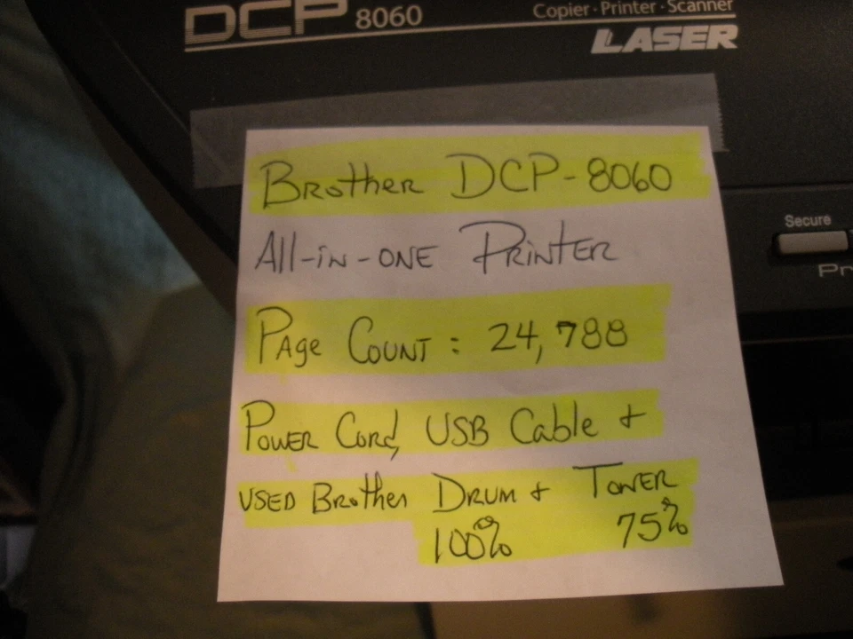 Brother DCP-8060 All-in-One Network printer Pg Count  24,788  FREE FREIGHT - Image 2 of 4
