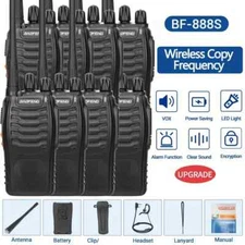 8Pc Baofeng BF-888S UHF Transceiver CTCSS Two-way Radio 16Channels Walkie Talkie
