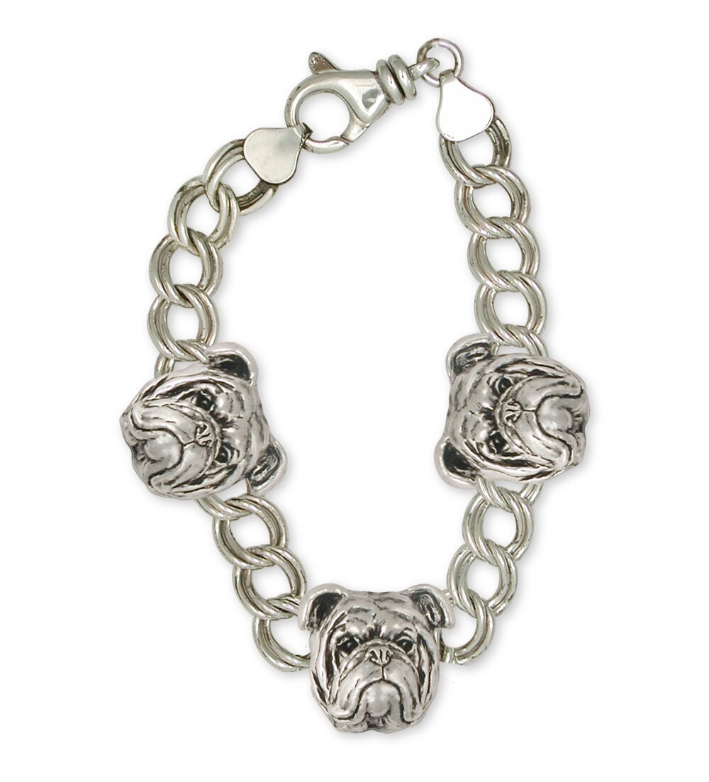 Bulldog Bracelet Jewelry Sterling Silver Handmade Dog Bracelet