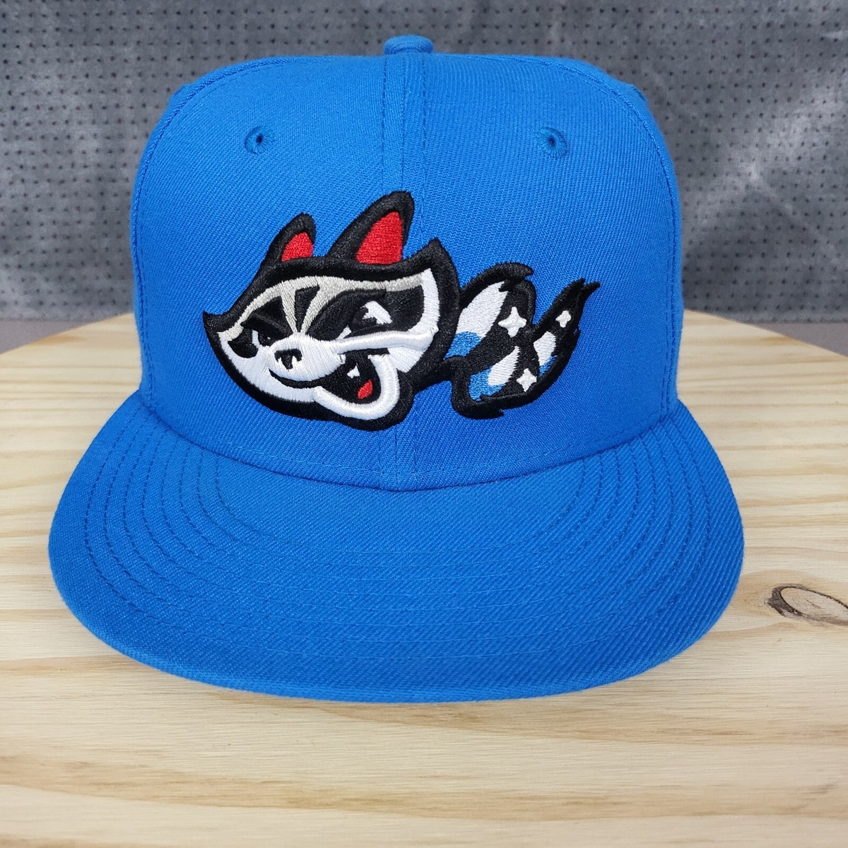 Rocket City Trash Panda MiLB Authentic Fitted 7 1/8 Hat Cap Blue