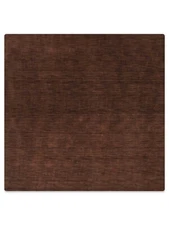 Eco-Friendly Hand Knotted Loom Wool Area Rug Solid Brown BBH Homes BBL00111L0004