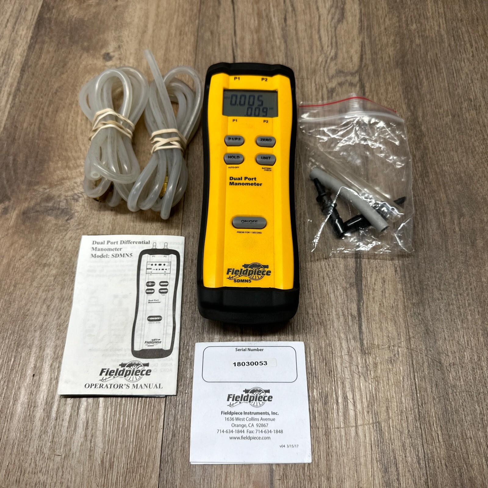 Fieldpiece SDMN5 Dual Port Manometer eBay