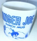 Ranger Joe Rancher Mug Vintage Cowboy Western Blue and White