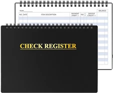 Checkbook Register, Check Registers for Personal Checkbook, Financial Ledger, Ch