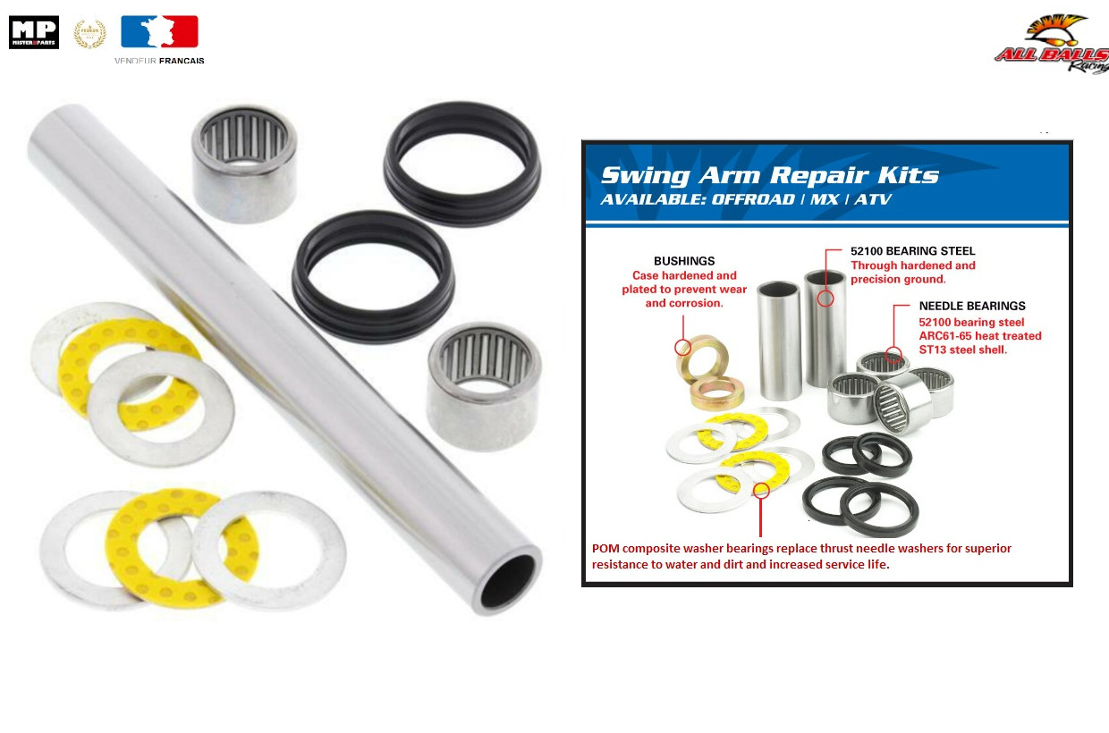 Roulement de bras oscillant 25-1176 pour moto Yamaha SR500