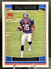 2006 Topps Brandon Marshall #385 Rookie RC Denver Broncos