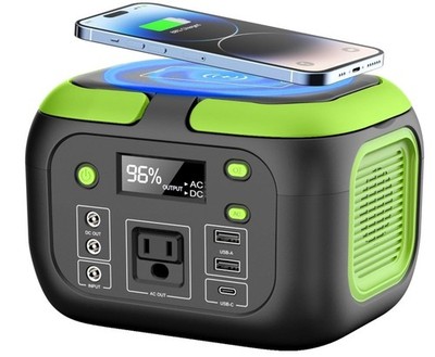 200W Portable Power Station, 42000mAh Solar Generator with 110V AC Outlet
