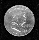 1953-D Franklin, silver Half-dollar, circulated, ungraded