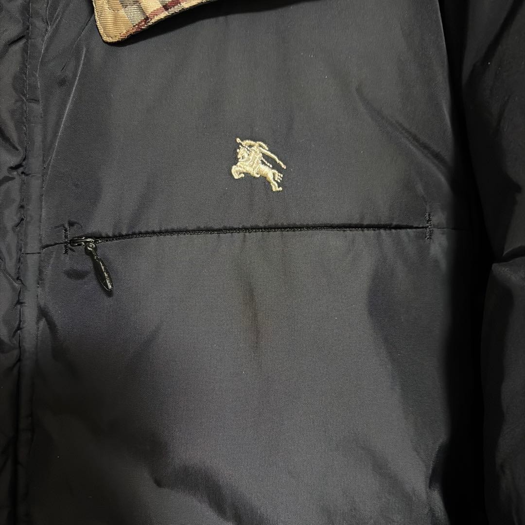 Burberry Black Label Men's Hooded Down Coat M Black Removable Hood Used thumbnail 2