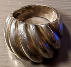 Vintage Dome Sterling Silver Ring Very Heavy Size 8 1980 Statement