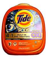 Tide Ultra Oxi Laundry Detergent Pods with 4 in 1 Build-In Pre-Treaters 100 Ct