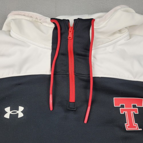 Texas Tech Red Raiders Hoodie Mens 2XL Under Armour Loose Quarter Zip Pullover - Picture 3 of 10