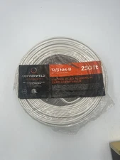 COPPERWELD 12/3 NM-B 250 ft, Copper Clad Aluminum, Non-Metallic Sheathed Cable.