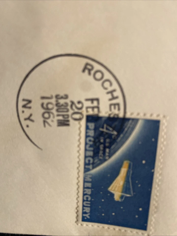 US Space FDC 1962 ROCHESTER NY Project Mercury First Day Cover Chickering Cachet - Image 4 of 4