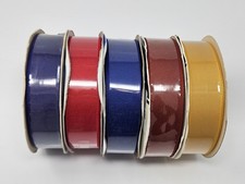 Lot Offray Grosgrain Polyester Craft Ribbon 7/8" x 20 YDS Rolls Spools Vintage